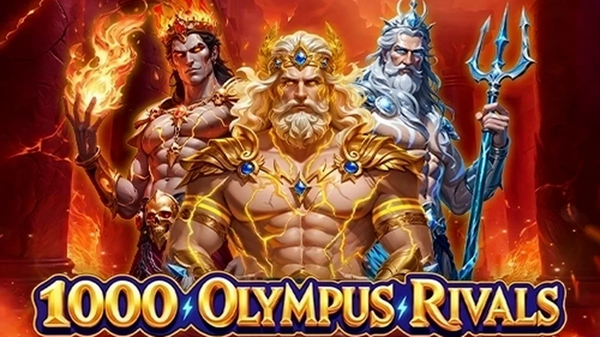 Tampilan visual slot 1000 Olympus Rivals dengan latar belakang mitologi Yunani